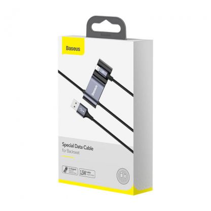 USB кабел с Lightning конектор и 2xUSB-A порта (150 см) - Baseus Special Data Cable for Backseat (Lightning + USB) (CALHZ-01) (черен) 3