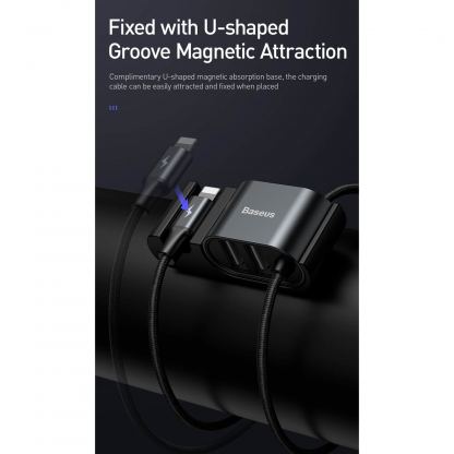 USB кабел с Lightning конектор и 2xUSB-A порта (150 см) - Baseus Special Data Cable for Backseat (Lightning + USB) (CALHZ-01) (черен) 7
