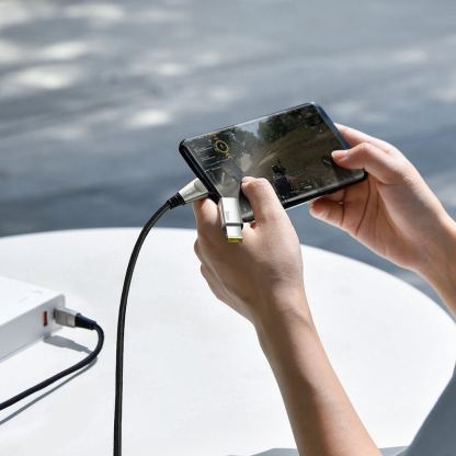 USB-C кабел с допълнителен адаптер за Lenovo лаптопи и бързо зареждане на устройства с USB-C порт (200 см) - Baseus Flash Series 2-in-1 USB-C & Lenovo Square Plug Cable (CA1T2-B01) (черен) 7