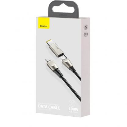 USB-C кабел с допълнителен адаптер за Lenovo лаптопи и бързо зареждане на устройства с USB-C порт (200 см) - Baseus Flash Series 2-in-1 USB-C & Lenovo Square Plug Cable (CA1T2-B01) (черен) 9