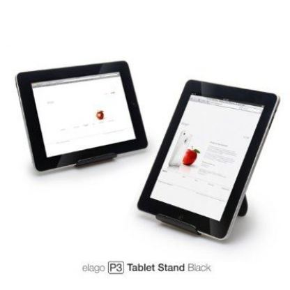 Elago P3 Stand - алуминиева поставка за iPad 4, iPad 3, iPad 2, iPad mini и таблети (черна) 2