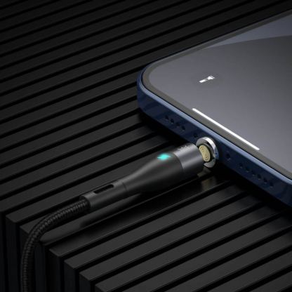 Кабел с магнитни конектори за Apple продукти с Lightning, microUSB и USB-C (100 см) - Baseus Zinc Magnetic Safe Fast Charging Data Cable (CA1T3-AG1) (черен) 5