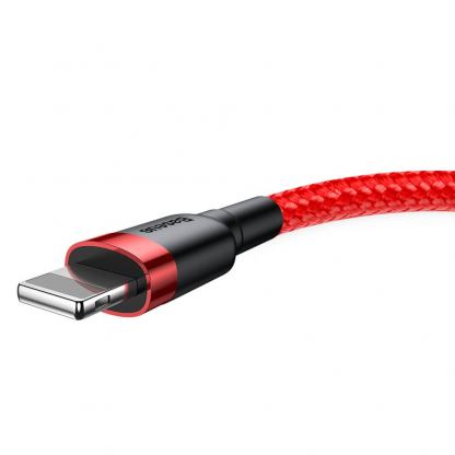 Lightning USB кабел за Apple устройства с Lightning порт (300 см) - Baseus Cafule USB Lightning Cable (CALKLF-R09) (червен) 3