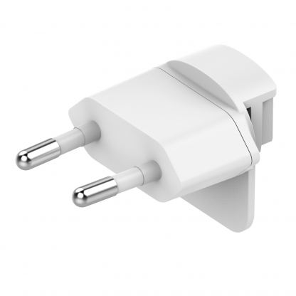 Захранване за ел. мрежа с USB-A и USB-C изходи, USB-C към USB-C кабел и адаптори за USA и UK стандарт (18W) - 4smarts Travel Charger Set VoltPlug QC/PD 18W With USB-C Data Cable (бял) 7