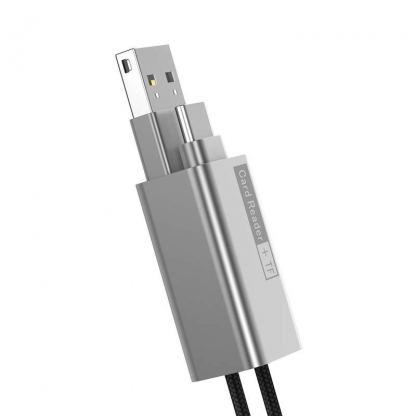 Кабел USB-A към USB-C с четец за microSD карти памет за мобилни устройства - Baseus Card Reading Cable USB-C & USB-A Memory Card Reader (сребрист) 2
