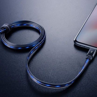 Lightning USB кабел за Apple устройства с Lightning порт (100 см) - Baseus Glowing USB Lightning Cable (CALLG-01) (черен) 2
