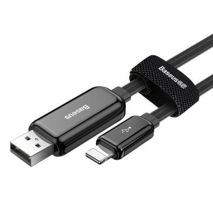 Lightning USB кабел за Apple устройства с Lightning порт (100 см) - Baseus Glowing USB Lightning Cable (CALLG-01) (черен) 3