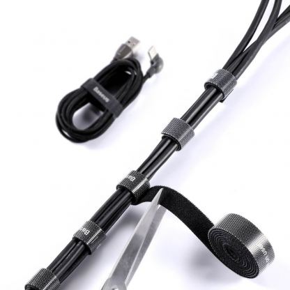 Велкро лента за организиране на кабели (100 см) - Baseus Rainbow Circle Velcro Strap (черен) 6