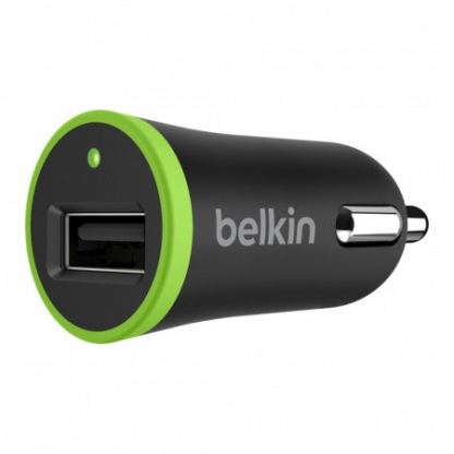 Зарядно за кола с USB изход и отделен microUSB кабел за мобилни устройства - Belkin Micro Car Charger 2.4A (черен) 2