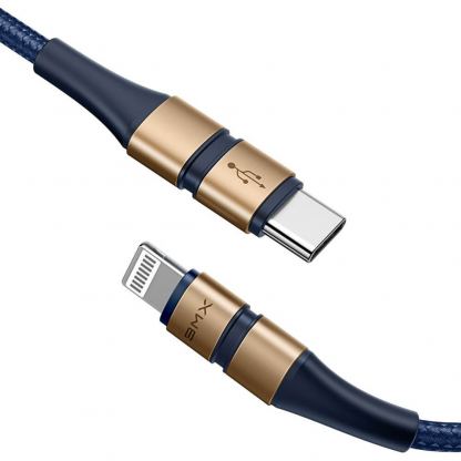 MFI сертифициран USB-C към Lightning кабел за Apple устройства с Lightning порт (120 см) - Baseus BMX Double-Deck USB-C to Lightning Cable PD 18W (син) 3