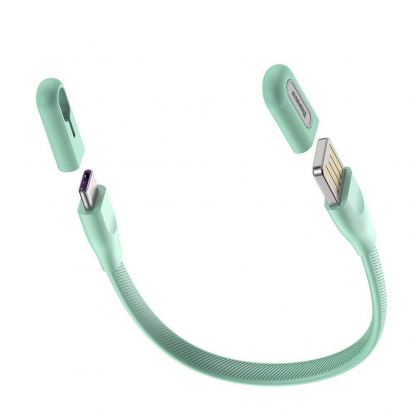 Кабел за устройства с USB-C порт (22 см) - Baseus Bracelet USB-C Cable (CATFH-06A) (зелен) 5