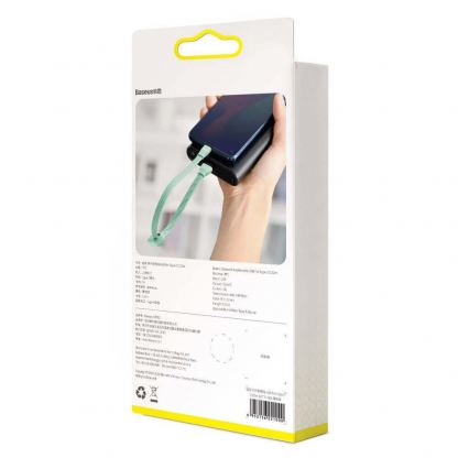 Кабел за устройства с USB-C порт (22 см) - Baseus Bracelet USB-C Cable (CATFH-06A) (зелен) 8