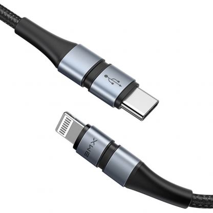 MFI сертифициран USB-C към Lightning кабел за Apple устройства с Lightning порт (120 см) - Baseus BMX Double-Deck USB-C to Lightning Cable PD 18W (черен) 4