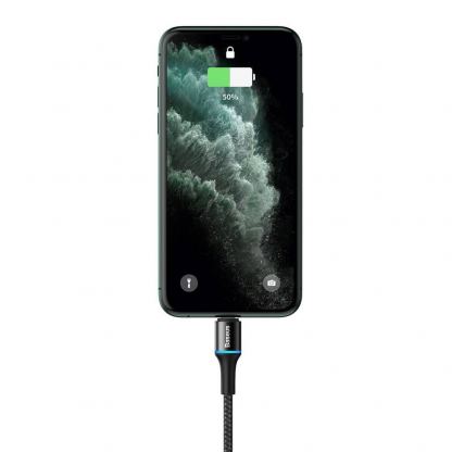 USB-C към Lightning кабел за Apple устройства с Lightning порт (100 см) - Baseus Halo USB-C to Lightning Cable (CATLGH-01) (черен) 2