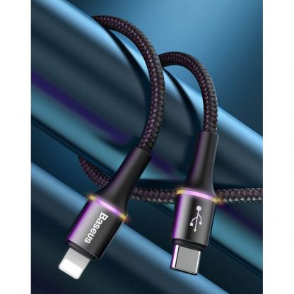 USB-C към Lightning кабел за Apple устройства с Lightning порт (100 см) - Baseus Halo USB-C to Lightning Cable (CATLGH-01) (черен) 7