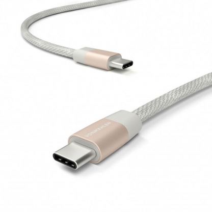 USB-C към USB-C 2.0 плетен кабел за устройства с USB-C порт (100 см) - Vonmahlen Premium Cable USB-C to USB-C (розово злато) 3