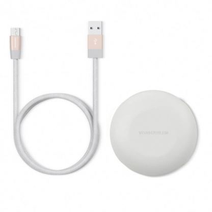 USB-A към microUSB 2.0 плетен кабел за устройства с USB-C порт (100 см) - Vonmahlen Premium Cable USB-A to microUSB (розово злато) 2