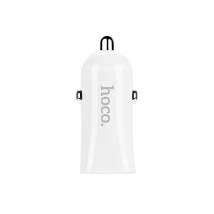 Зарядно за кола с 2xUSB изходa (4.8A) и Lightning кабел за iPhone, iPad и iPod с Lightning порт - Hoco Dual USB Car Charger 4.8A & Lightning Cable Z12 (бял) 3