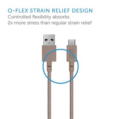 Здрав плетен кабел, тип ключодържател с USB-C конектор за устройства с USB-C порт - Native Union Key USB-C Cable (кафяв) 4