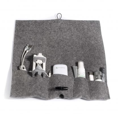 Комплект аксесоари, кабели, зарядни, батерия, селфи стик и др. за мобилни устройства - 4smarts Felt Travel Bag Set 2