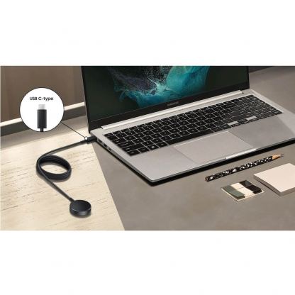 Оригинален магнитен кабел за зареждане на Samsung Galaxy Watch Active 2 (черен) - Samsung Galaxy Watch Fast Wireless Charging Cable EP-OR900BBE (retail опаковка) 4