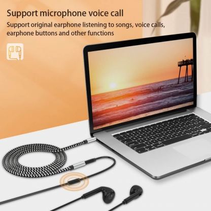 Удължителен аудио кабел 3.5 mm женско към 3.5 mm мъжко (100 см) (черен)  - 4smarts MatchCord Audio Extension Cable 3