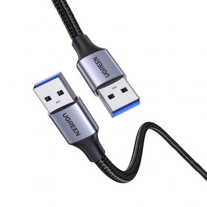 Здрав USB кабел с въжена оплетка (мъжко-мъжко) (100 см) - Ugreen USB-A 3.0 Male to USB-A 3.0 Male USB Cable (черен) 2