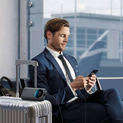 Външна батерия с 2xUSB-A и 1xUSB-C изходи и технология за бързо зареждане - Joyroom Digital Display Power Bank 30W 20000 mAh (черен) 11