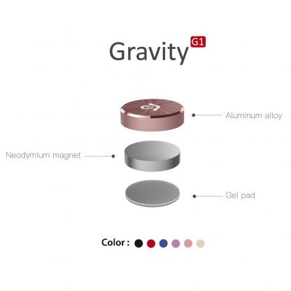 3 броя стилни магнитни органайзери за кабели - Adam Elements Gravity G1 Magnetic Cable Holder Set (розов-златист-лилав) 4