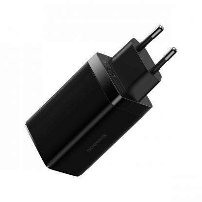 Захранване за ел. мрежа за лаптопи, смартфони и таблети с USB-A и 2xUSB-C изходи с технология за бързо зареждане и USB-C към USB-C кабел - Baseus GaN 3 Pro Fast Laptop Charger 65W (CCGP050101) (черен) 3