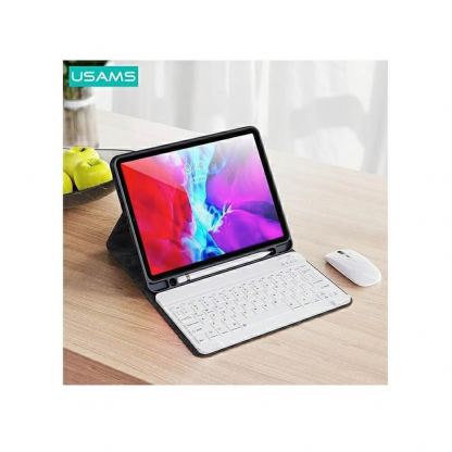 Кожен калъф и безжична блутут клавиатура за iPad Pro 11 M2 (2022), iPad Pro 11 M1 (2021), iPad Pro 11 (2020) - USAMS Winro Case and Bluetooth Keyboard (лилав) 5