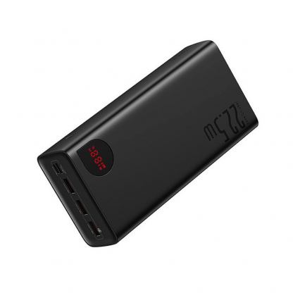 Външна батерия с 3xUSB-A и 1xUSB-C изходи с технология за бързо зареждане - Baseus Adaman Metal Digital Display Power Bank 22.5W 40000 mAh (PPAD020101) (черен) 3