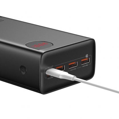 Външна батерия с 3xUSB-A и 1xUSB-C изходи с технология за бързо зареждане - Baseus Adaman Metal Digital Display Power Bank 22.5W 40000 mAh (PPAD020101) (черен) 6