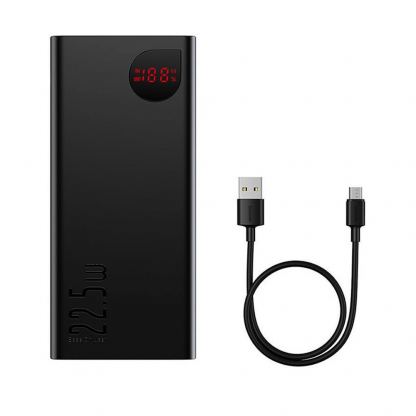 Външна батерия с 3xUSB-A и 1xUSB-C изходи с технология за бързо зареждане - Baseus Adaman Metal Digital Display Power Bank 22.5W 40000 mAh (PPAD020101) (черен) 8