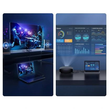 4K HDMI към HDMI кабел (300 см) - Baseus 4K HDMI 2.0 Male To HDMI Male Cable (черен) 8