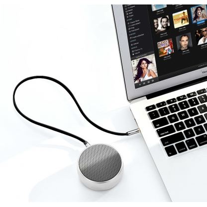 Качествен 3.5 мм. аудио кабел (500 см) - Ugreen AV119 Right Angle Flat Audio Cable (сребрист) 6