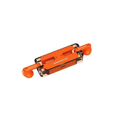 Безжични блутут слушалки със зареждащ кейс - Monster Airmars TWS In-Ear Gaming Bluetooth Earphones (оранжев) 3