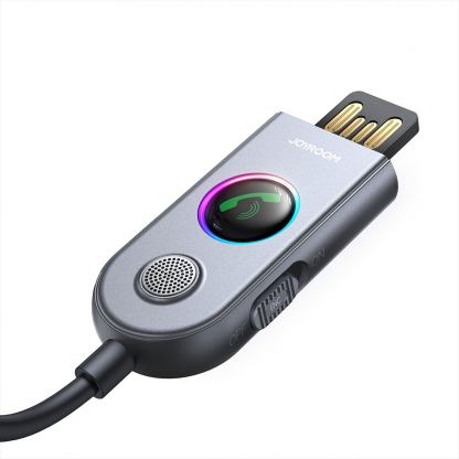 Безжичен блутут аудио рисийвър за безжично прехвърляне с USB и 3.5 мм аудио кабел - JoyRoom Car Wireless Receiver (JR-CB6) (тъмносив) 2