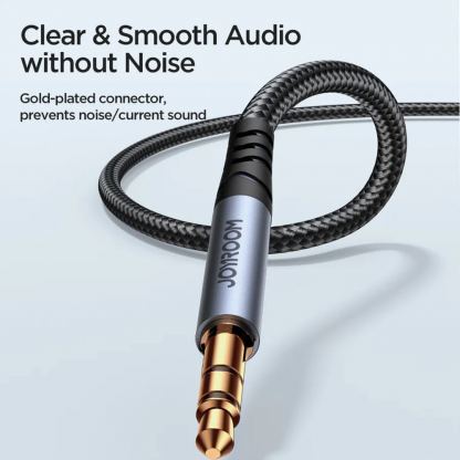 Качествен 3.5 мм. аудио кабел  (120 см) - JoyRoom SY-A08 Audio Cable (черен) 4