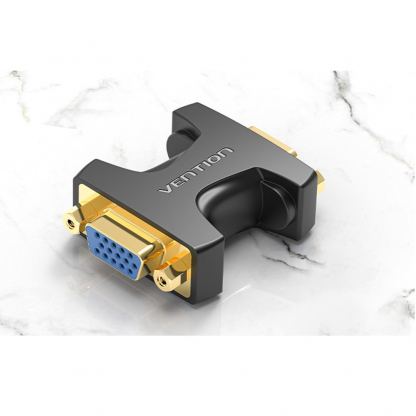 Адаптер за свързване на VGA устройства към VGA кабел - Vention VGA Female To VGA Female Adapter FullHD (черен) 2