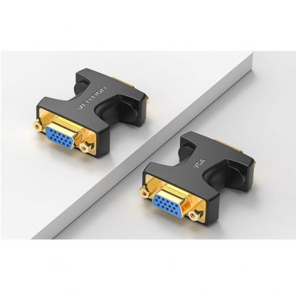 Адаптер за свързване на VGA устройства към VGA кабел - Vention VGA Female To VGA Female Adapter FullHD (черен) 4