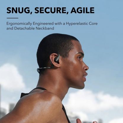 Спортни блутут TWS слушалки с кейс за зареждане - Anker SoundCore AeroFit Pro TWS Earbuds (черен) 2