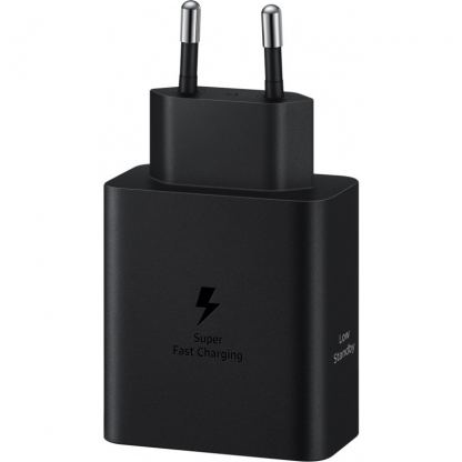 Захранване за ел. мрежа с 2xUSB-C изхода с технология за бързо зареждане и USB-C кабел (черен) - Samsung Dual USB-C 50W Travel Wall Charger EP-T5020XBEGEU (ритейл опаковка) 4