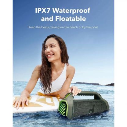 Безжичен блутут спийкър за мобилни устройства - Anker Boom 2 Plus SoundCore Outdoor Bluetooth Speaker 140W, IPX7 (зелен) 2