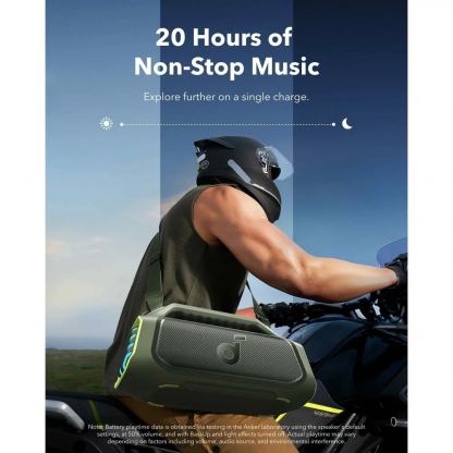 Безжичен блутут спийкър за мобилни устройства - Anker Boom 2 Plus SoundCore Outdoor Bluetooth Speaker 140W, IPX7 (зелен) 3