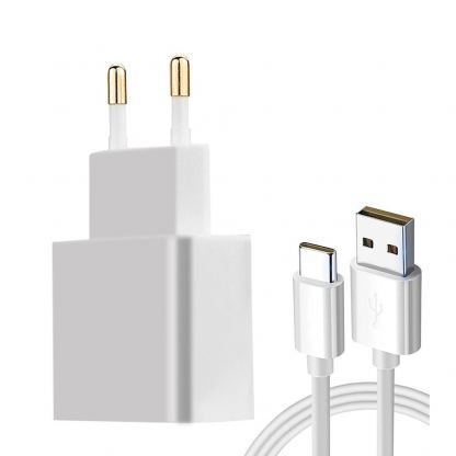 Захранване за ел. мрежа с USB-A изход и USB-C кабел за зареждане на мобилни устройства - Vivo Flash Wall Charger USB-A 33W (бял) 2