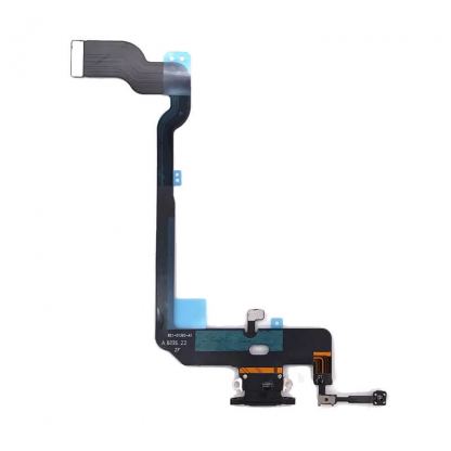 Лентов кабел с Lightning конектора и долните микрофони за iPhone XS - OEM iPhone XS System Connector and Flex Cable (черен) 2