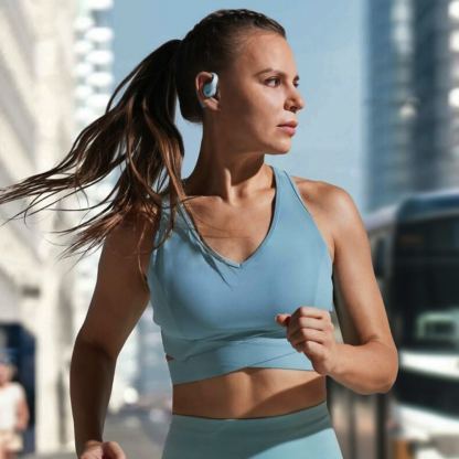 Спортни блутут TWS слушалки с кейс за зареждане - Anker SoundCore AeroFit Pro TWS Earbuds (син) 4