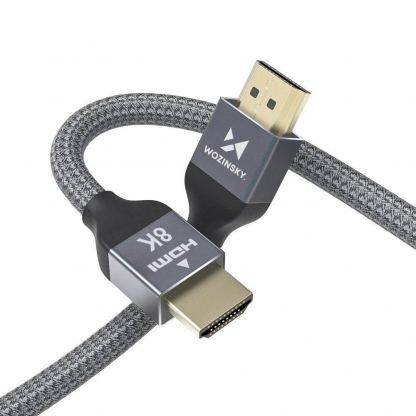 Високоскоростен 8K HDMI към HDMI кабел (500 см) (черен-сребрист)  - Wozinsky Ultra High Speed HDMI 2.1, 8K 60Hz Cable 2