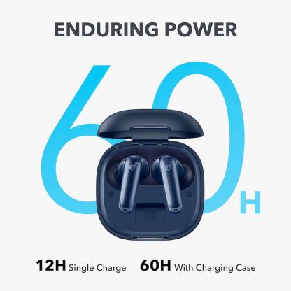 Безжични блутут слушалки със зареждащ кейс за мобилни устройства - Anker Soundcore P40i TWS Smart Active Noise Cancelling Earbuds (син) 3